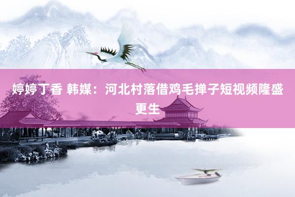 婷婷丁香 韩媒：河北村落借鸡毛掸子短视频隆盛更生