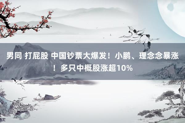 男同 打屁股 中国钞票大爆发！小鹏、理念念暴涨！多只中概股涨超10%