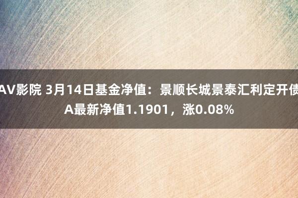 AV影院 3月14日基金净值：景顺长城景泰汇利定开债A最新净值1.1901，涨0.08%