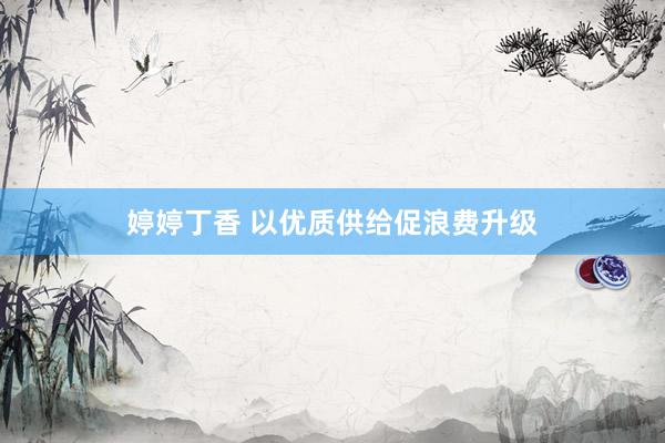 婷婷丁香 以优质供给促浪费升级