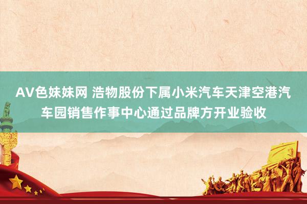 AV色妹妹网 浩物股份下属小米汽车天津空港汽车园销售作事中心通过品牌方开业验收