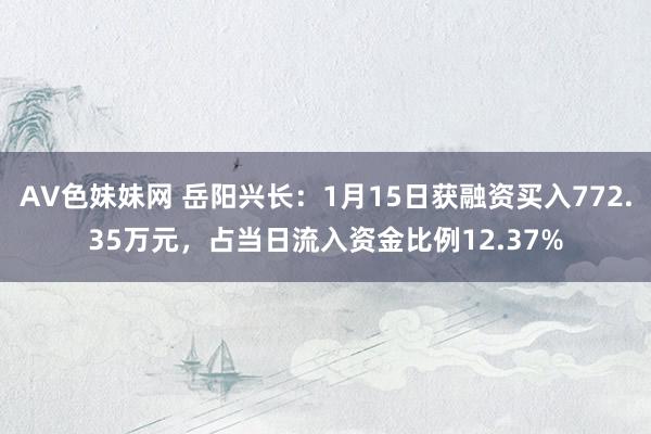 AV色妹妹网 岳阳兴长：1月15日获融资买入772.35万元，占当日流入资金比例12.37%