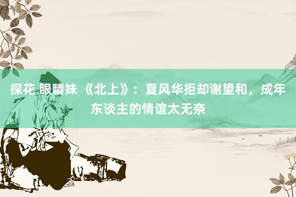 探花 眼睛妹 《北上》：夏风华拒却谢望和，成年东谈主的情谊太无奈