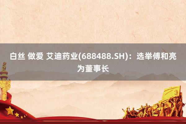 白丝 做爱 艾迪药业(688488.SH)：选举傅和亮为董事长