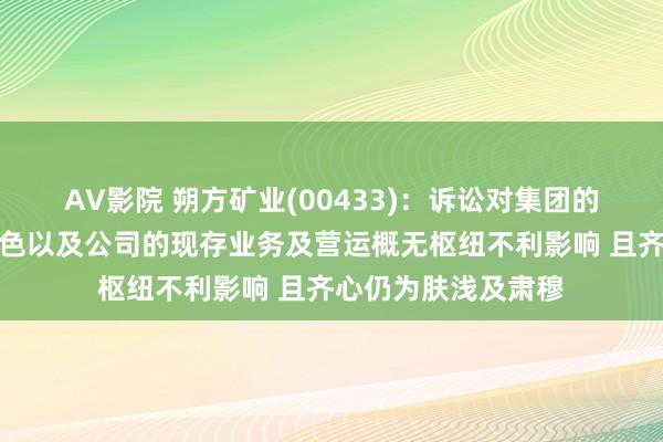 AV影院 朔方矿业(00433)：诉讼对集团的肤浅营运及财务景色以及公司的现存业务及营运概无枢纽不利影响 且齐心仍为肤浅及肃穆