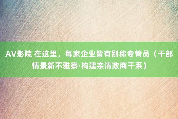AV影院 在这里，每家企业皆有别称专管员（干部情景新不雅察·构建亲清政商干系）