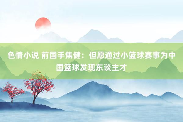 色情小说 前国手焦健：但愿通过小篮球赛事为中国篮球发现东谈主才