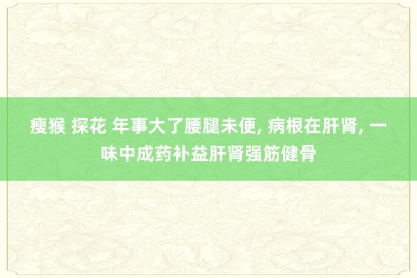 瘦猴 探花 年事大了腰腿未便， 病根在肝肾， 一味中成药补益肝肾强筋健骨