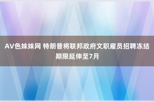 AV色妹妹网 特朗普将联邦政府文职雇员招聘冻结期限延伸至7月