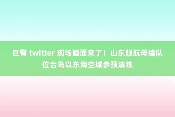 巨臀 twitter 现场画面来了！山东舰航母编队位台岛以东海空域参预演练