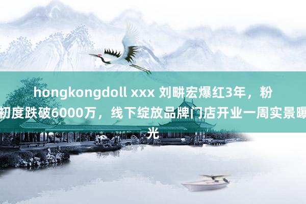 hongkongdoll xxx 刘畊宏爆红3年，粉丝初度跌破6000万，线下绽放品牌门店开业一周实景曝光